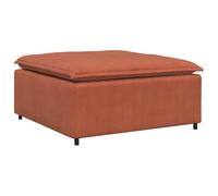 vidaXL Modulo Poggiapiedi Divano Modulare Rosso Arancione 100x100x48cm, Divano componibile, modulo poggiapiedi, Pouf in Tessuto di Velluto a Coste