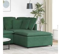 vidaXL Modulo Poggiapiedi Divano Modulare Verde Scuro 100x100x48 cmMobili