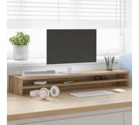 vidaXL Supporto Monitor Rovere Artigianale 100x24x13 cm Multistrato