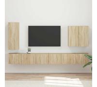 vidaXL Montaggio a parete 6 pcs Rovere Sonoma