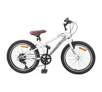 vidaXL Mountain Bike 20 Pollici 6-Speed per 5-8 anni Bianco