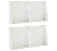 vidaXL Muro di contenimento 4 pz 40 x 12 x 30 cm Acciaio Bianco