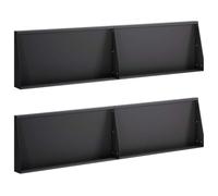 vidaXL Muro di contenimento 4 pz 80 x 12 x 40 cm Acciaio Nero