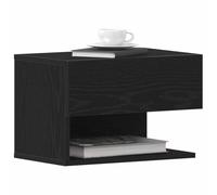 vidaXL Comodini da parete - finitura rovere nero/legno ingegnerizzato - cassetto/camera da letto compatto - 46x30x30 cm - estetica moderna