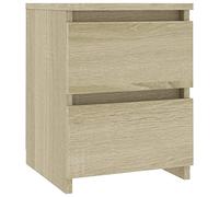 vidaXL Nachtkastje 30x30x40 cm bewerkt hout sonoma eikenkleurig