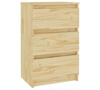 vidaXL Comodino 40x29,5x64 cm in Legno Massello di Pino