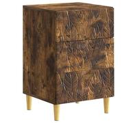 vidaXL Comodino in rovere fumé, 43 x 39,5 x 66,5 cm, rettangolare, moderno e compatto per soggiorno, mobili portaoggetti, accessori funzionali, in legno