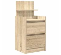 vidaXL Comodino con 2 Cassetti Rovere Sonoma 38x34x80 cm, tavolino da Notte, tavolino, tavolino per Camera da Letto, Comodino per Camera da Letto