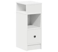 vidaXL Comodino con Cassetto Bianco 25x31x66 cm, tavolino da Notte, tavolino, Arredamento per Camera da Letto, Comodino per Camera da Letto