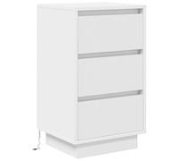 vidaXL Comodini con Luci LED Bianco 38x34x65 cm, Comodino, Comodino, Comodino, Comodino, Comodino, Comodino, tavolino da Letto, tavolino da Letto