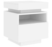 vidaXL Comodino con Luci LED Bianco 40x39x48,5 cm