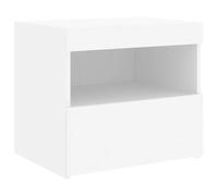 vidaXL Nachtkastje met LED-verlichting 50x40x45 cm wit