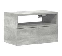 vidaXL Comodino a Muro Grigio Cemento 45x26x28,5 cm