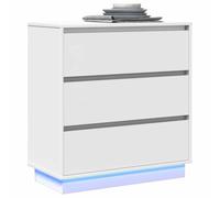 vidaXL Comodino Bianco Minimalista con Ampio Spazio di Archiviazione Finitura Liscia Due Cassetti Design Elegante per Camera da Letto Mobili Utilitari Compatti MDF