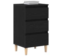 vidaXL Armadio da Notte Rovere Nero 40 x 35 x 70 cm Legno Multistrato, Comodino Moderno, Storage Rustico, Mobile in Legno, tavolino con cassetto, Perfetto per la Notte