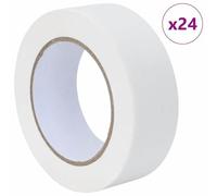 vidaXL Nastri Adesivi per Pittori 24 pcs Bianco 38mm x 50m Carta,