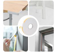 vidaXL Nastro adesivo in schiuma 10 pezzi, bianco 20 mm x 5 m, schiuma CR, nastro adesivo rotondo, schiuma CR, protezione dall'umidità, efficace e universale, isolamento