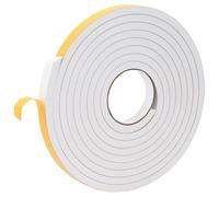 vidaXL Nastro adesivo in schiuma 10 pezzi, bianco 20 mm x 5 m, schiuma CR, nastro adesivo rotondo, schiuma CR, protezione dall'umidità, efficace e universale, isolamento