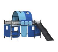 vidaXL Nero e blu 100 x 201 cm, cameretta dei bambini, moderno, colori colorati, decorazione giocosa, mobili funzionali, materiali sicuri, promuovono la creatività