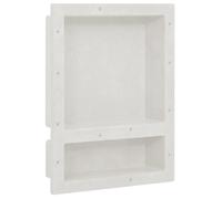 vidaXL Nicchia da Doccia con 2 Scomparti Bianco Opaco 41x51x10 cm