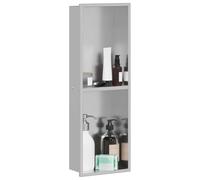 vidaXL Nicchia per doccia Argento 60 x 20 x 9,5 cm Acciaio Inox