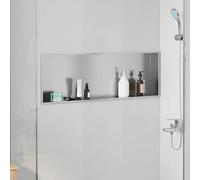 vidaXL Nicchia per doccia Argento 90 x 30 x 9.5 cm