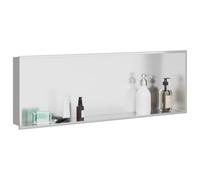 vidaXL Scaffale per Il Bagno Niche da Doccia, Design Moderno, Attacco Rettangolare, Accessorio per ristrutturazioni in Acciaio Inox, ottimizza Lo Spazio