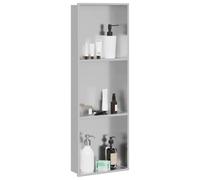 vidaXL Nicchia per doccia Argento 90 x 30 x 9,5 cm Acciaio Inox