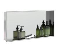 vidaXL Nicchia per Doccia Argento Spazzolato 62x32x9cm in Acciaio Inox
