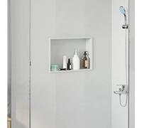 vidaXL Nicchia per doccia Bianco 45 x 30 x 9.5 cm Acciaio inossidabile