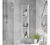 vidaXL Nicchia per doccia Bianco 90 x 20 x 9,5 cm Acciaio Inox