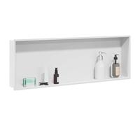 vidaXL Nicchia per doccia Bianco 90 x 30 x 9,5 cm Acciaio Inox