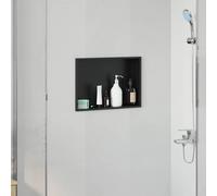 vidaXL Nicchia per doccia Nero 45 x 30 x 9.5 cm Acciaio inossidabile