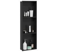 vidaXL Nicchia per doccia Nero 92 x 32 x 10 cm Acciaio Inox