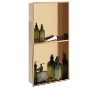 vidaXL Nicchia per Doccia Oro Spazzolato 32x62x9cm in Acciaio Inox