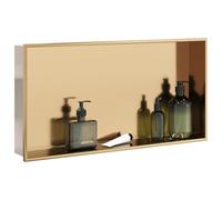vidaXL Nicchia per Doccia Oro Spazzolato 62x32x9cm in Acciaio Inox
