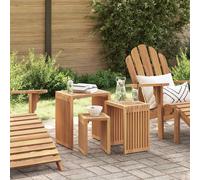 vidaXL Nido di Tavoli Laterali Manuale 3 pcs Marrone 33 x 44.5 x 51 cm