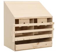 vidaXL Nido per galline a 2 scomparti 63x40x65 cm in legno di pino massiccio
