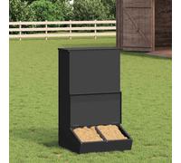 vidaXL Mangiatoia per maiale nero 55 x 51 x 91,5 cm, mobili industriali e durevoli: altre idee per spazi rettangolari, per casa e ufficio, soluzioni pratiche