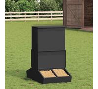 vidaXL Nutriente per Maiali Nero 82 x 51 x 91,5 cm