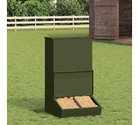 vidaXL Mangiatoia per maiale verde oliva 55 x 51 x 91,5 cm, mobili industriali e durevoli: altre idee per spazi rettangolari, per casa e ufficio, soluzioni pratiche