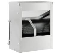 vidaXL Nutrizione per conigli argento 20 x 12,5 x 25 cm acciaio zincato, una guida, forme rettangolari e altre forme nel design, come quadrati, triangoli, ottagoni e altre figure geometriche