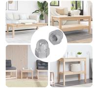 vidaXL Nuts a Ghianda 2 pcs Argento 12,8 x 12,8 x 6,5 cm Acciaio