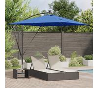 vidaXL Ombrello a bilanciere a forma di banana Blu 249 x 249 x 250 cm
