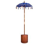 vidaXL Ombrello balinese con base 2 pz Blu