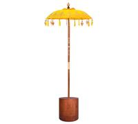 vidaXL Ombrello balinese con base 2 pz Giallo