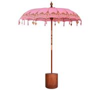 vidaXL Ombrello balinese con base 2 pz Rosa