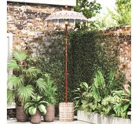 vidaXL Ombrello balinese con base Crema 95 x 95 x 260 cm