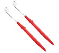 vidaXL Ombrello con morsetto 2 pcs Rosso mattone Ø 105 x 86 cm