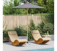vidaXL Ombrello da giardino Ø 240 x 260 cm Bambù Rotondo Grigio Scuro